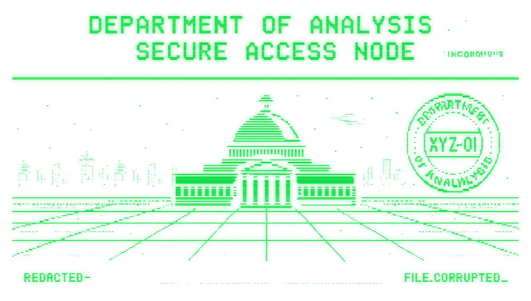 ASCII art image of the US Captial building